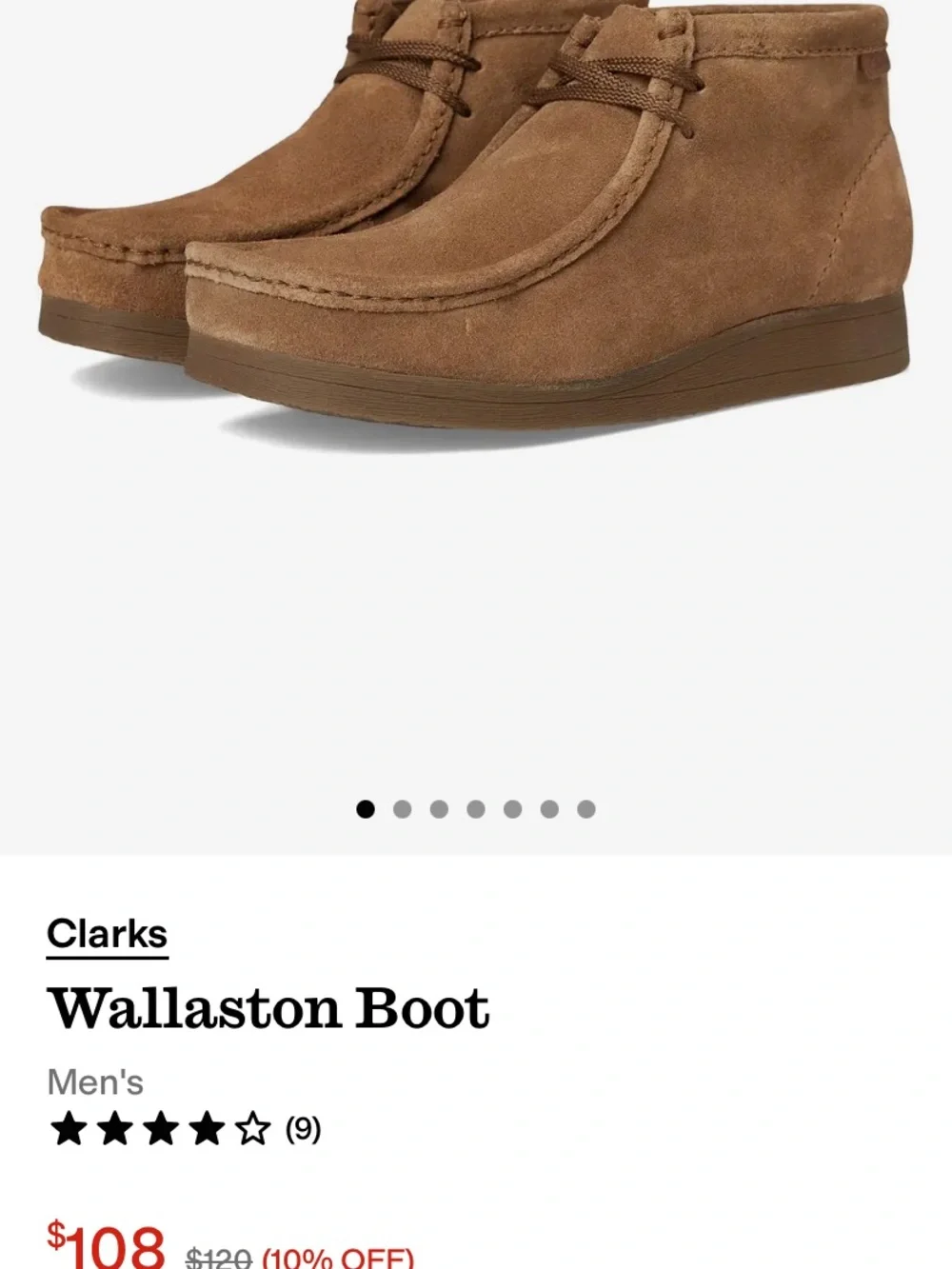 Clarks Men's Suede Chukka Boots in Tan Brown